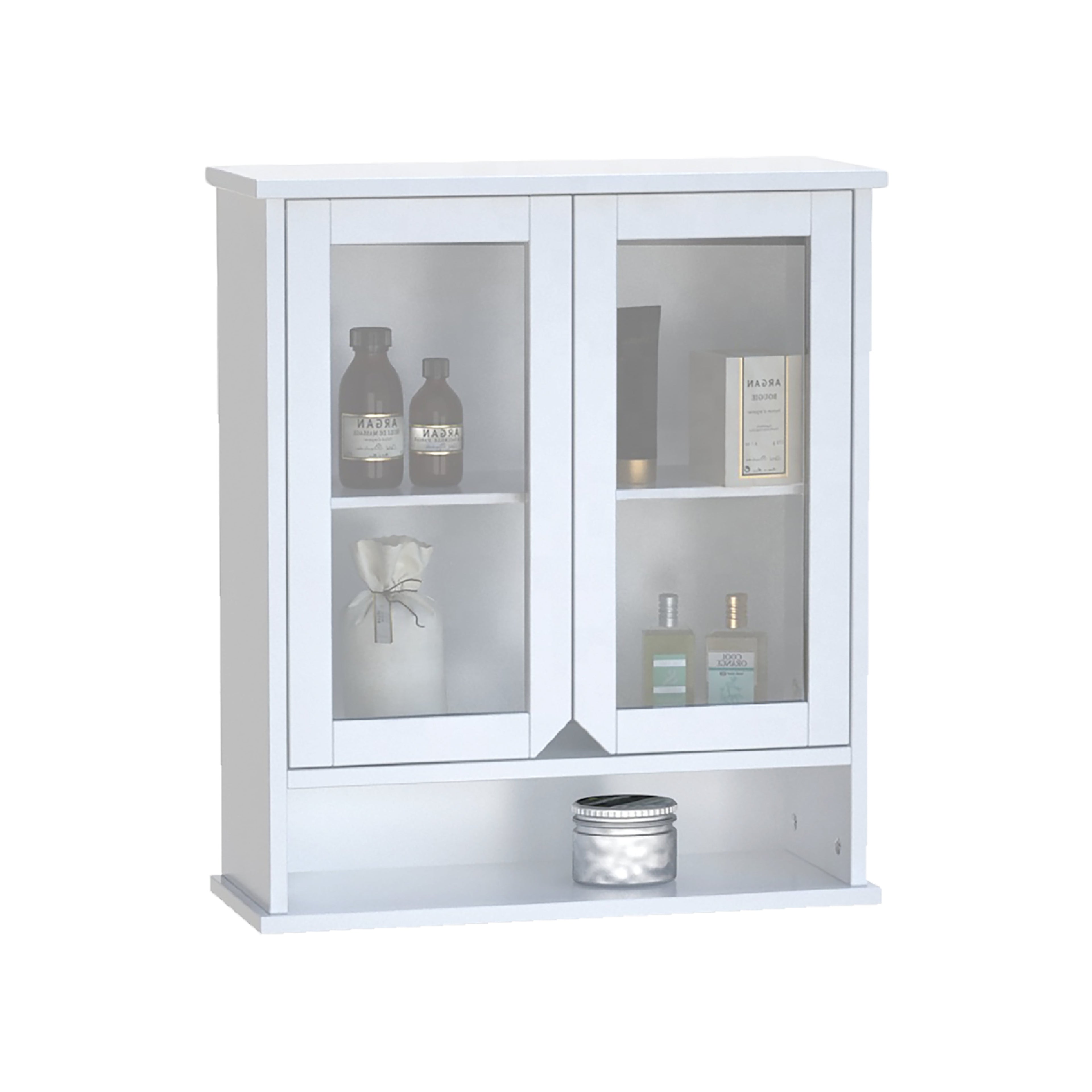 white cabinet, storage cabinet, bathroom wall cabinet, above toilet cabinet, minimalist