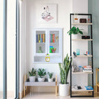 Bright White 2 Glass Door Wall Cabinet