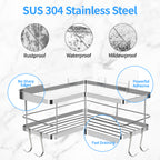 Chrome Corner Shower Caddy
