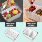 3 Piece Fridge Vegetable and Fruit Organizer Containers (white)