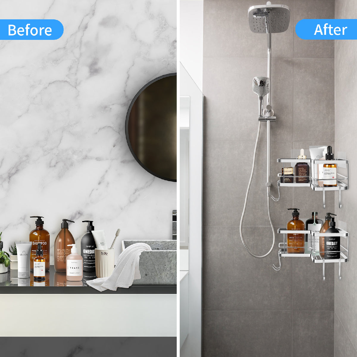 Chrome Corner Shower Caddy
