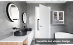 Bright White 2 Glass Door Bathroom Wall Cabinet