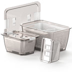 3 Piece Fridge Vegetable and Fruit Organizer Containers (white)