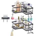 Black Corner Shower Caddy Organizer