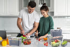 3 Piece Fridge Vegetable and Fruit Organizer Containers (grey)