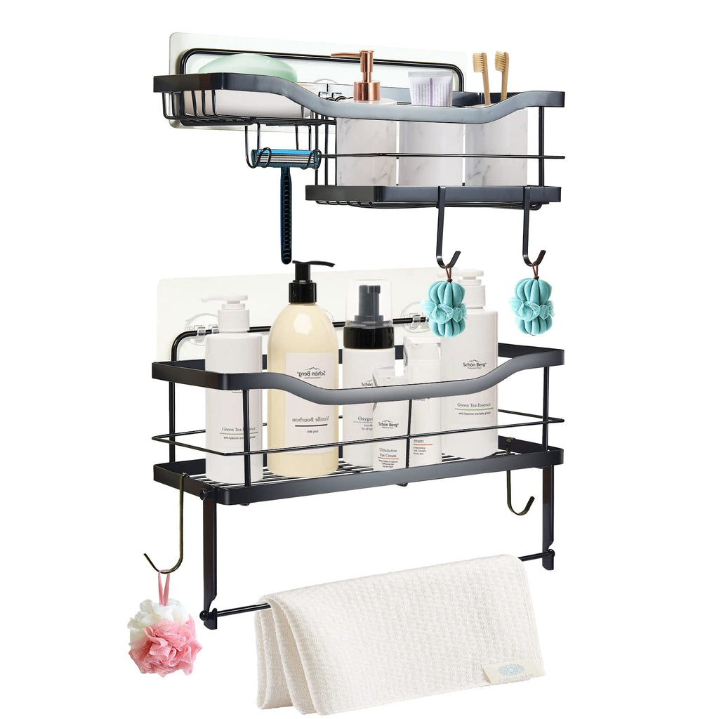 Black Wall Shower Caddy Organizer
